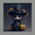 Halloween kid in steampunk style. Royalty Free Stock Photo