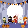 Halloween Kids Costume Party. Royalty Free Stock Photo