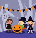 Halloween Kids Costume Party. Royalty Free Stock Photo