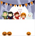 Halloween Kids Costume Party. Royalty Free Stock Photo