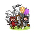 Halloween kids costume party Royalty Free Stock Photo