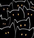 Halloween kittens cute illustration