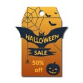 Halloween label for a seasonal holiday sale Royalty Free Stock Photo