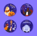 Halloween labels vector set Royalty Free Stock Photo