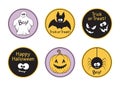 Halloween labels set