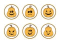 Halloween labels set Royalty Free Stock Photo