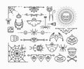Halloween line icons set Royalty Free Stock Photo