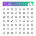 Halloween Line Icons Set