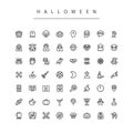 Halloween Line Icons Set