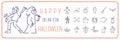 Halloween line vector Icons set. Happy halloween holiday and decoration. Trick or treat Royalty Free Stock Photo