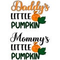 Halloween, Little Pumpkin. Mommys little pumpkin. DaddyÃ¢â¬â¢s little pumpkin. Royalty Free Stock Photo