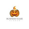 Halloween logo vector illustration icon Royalty Free Stock Photo