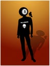 Halloween lotto bingo man silhouette