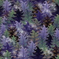 Halloween magic forest, seamless pattern