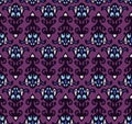 Halloween mask Seamless Damask pattern