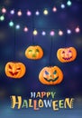 Halloween masquerade, cute children costumes. Funny characters. Invitation card for party and sale. Autumn holidays.