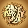 Halloween massive sale design concept Royalty Free Stock Photo