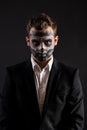 Halloween Men Face Painted Royalty Free Stock Photo