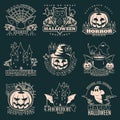 Halloween Monochrome Emblems