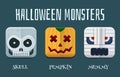 Halloween Monster Icon Set