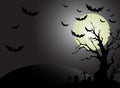 Halloween moon background