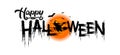 Halloween moon party logo