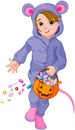 Halloween Mouse Child Royalty Free Stock Photo