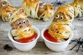 Halloween mummies for halloween party snack Royalty Free Stock Photo