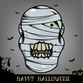 Halloween mummy head Royalty Free Stock Photo
