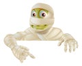 Halloween Mummy Pointing Down Royalty Free Stock Photo