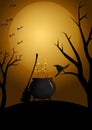 Halloween mystical cauldron