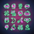 Halloween Neon Icons