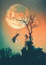 Halloween night background Royalty Free Stock Photo