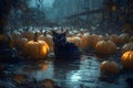 Halloween night, Black cats and pumpkins, oh my! It's Halloween, let's fly!