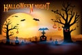 Halloween night concepts, Creepy cemetery, graveyards, Halloween