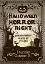 Halloween night horror presentation flyer Royalty Free Stock Photo