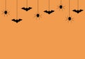 Halloween Night Party Background Landing Page Illustration With Witch, Haunted House, Pumpkins, Bats and Full Moon Royalty Free Stock Photo