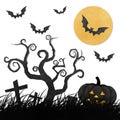 Halloween night recycled papercraft Royalty Free Stock Photo