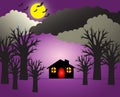 Halloween Night Scene Royalty Free Stock Photo