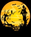 Halloween night scene Royalty Free Stock Photo