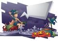 Halloween object vector cartoon with separated layers for game and animation Royalty Free Stock Photo