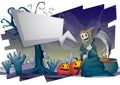 Halloween object vector cartoon with separated layers for game and animation Royalty Free Stock Photo