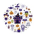 Halloween objects collection Royalty Free Stock Photo