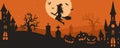 Halloween ominous landscape poster colorful