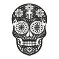 Halloween Openwork black and white skull