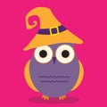 halloween owl hat orange 2 07 Royalty Free Stock Photo