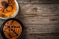 Halloween pancakes for children Royalty Free Stock Photo