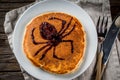 Halloween pancakes for children Royalty Free Stock Photo