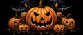 Halloween Panoramic Pumpkin Background