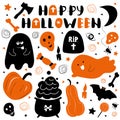 Halloween paraphernalia set Royalty Free Stock Photo